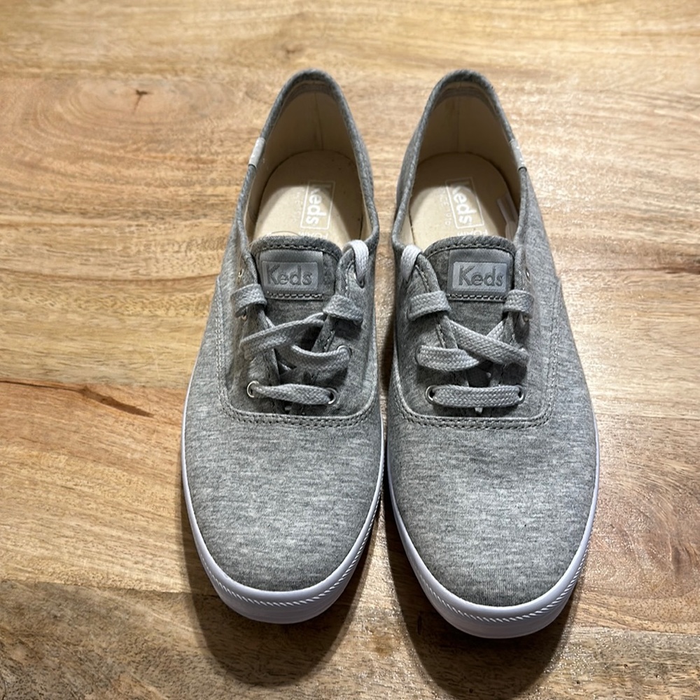 Women’s Keds, Size 9.5, Champion Jersey Light Gray, Dream Foam, Brand New